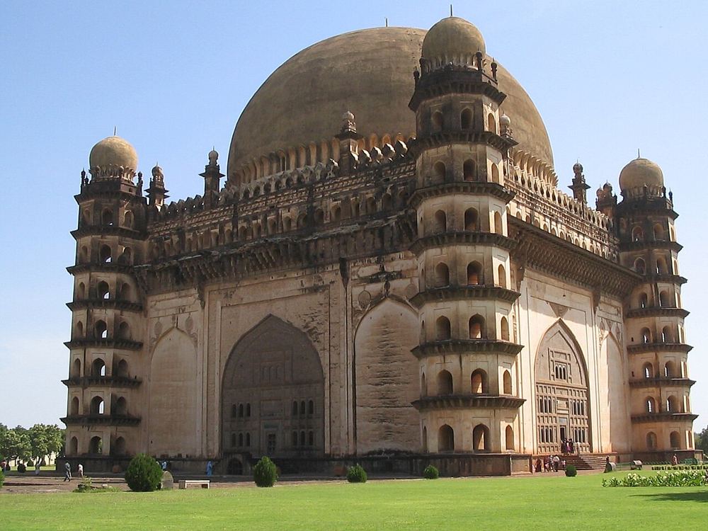 Gol Gumbaz and its seven-storey corner towers